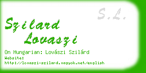 szilard lovaszi business card